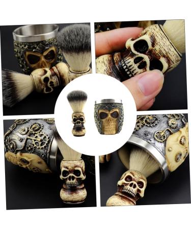 Frcolor Skull Beard Brush for Men | Facial Cleaning & Grooming Tool | Ideal for Beard Care & Shaving - Buy Online on GoSupps.com