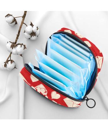 Retro Napkin Storage Bag - Portable Menstrual Organizer for Girls & Women | Zippered Sanitary Napkin Pouch - Buy Online on GoSupps.com