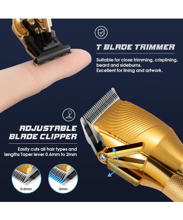 Professional Cordless Hair Clippers Set for Men - Rechargeable T Outliner Trimmer for Zero Gapped Haircuts - Beard and Hair Grooming Kit - Perfect Gifts (#1) - Buy Online on GoSupps.com