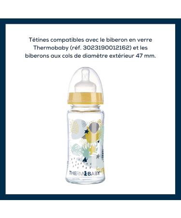 THERMOBABY Silicone Pacifiers - Large & Medium (2 Pieces) | Safe Durable & Perfect for Babies - Shop Now! - Buy Online on GoSupps.com