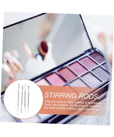 4 pi ces B tonnets M lange Maquillage Acier Inoxydable Outils Cosm tiques Doubles Embouts pour Manucure M lange Fond de Teint Blush Ombre Paupi res Couleur L vres Accessoires - Buy Online on GoSupps.com