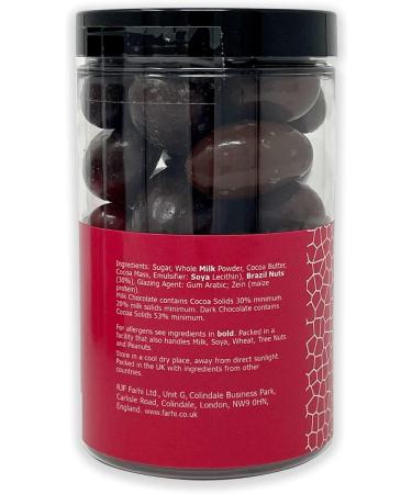 Rita Farhi Milk & Dark Chocolate Brazils 300g - New Palm Oil Free Recipe Milk and Dark Chocolate Covered Brazil Nuts - Buy Online on GoSupps.com