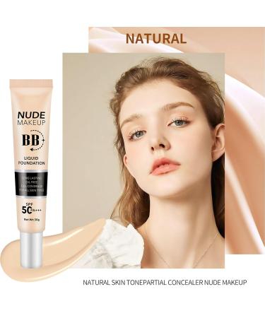 BB Cream Tinted Moisturizer SPF50 - Full Coverage Waterproof Lightweight Matte for Oily Skin - Hydrating & Pore-Hiding - Buy Online on GoSupps.com