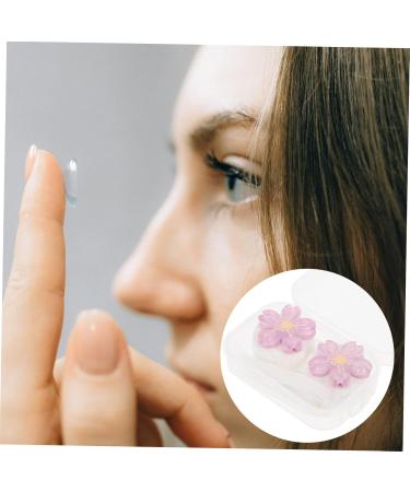 Solustre Contact Lens Container Set - Travel Eye Care Case for Glasses & Lenses - Violet 7x4.5x2.5cm - Buy Online on GoSupps.com
