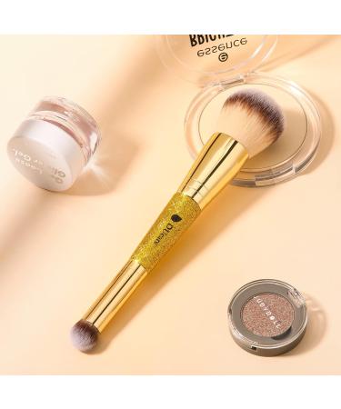 Ducare Double-Ended Foundation Brush - Ultimate Contour & Bronzer Makeup Brush for Liquid Powder Concealer & Cream Blending - Buy Online on GoSupps.com