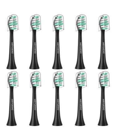 MRYUESG Replacement Heads Compatible with Philips Sonicare 10 Pack MRYUESG Electric Tooth-Brush Head for Phillips Brush Heads Black