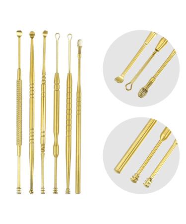 VOCOSTE 6Pcs Stainless Steel Ear Cleansing Tool Set with Storage Case - Bronze Gold Tone - Buy Online on GoSupps.com