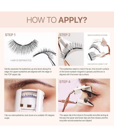 MLEN Dual Magnetic Eyelashes - Reusable 3D Lashes Extension with Tweezers - Glue and Eyeliner Free - Manga Damsel Design - Buy Online on GoSupps.com