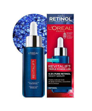 L'Oreal Paris Revitalift Triple Power LZR Retinol Night Serum For Face  With 0.3% Pure Retinol  Moisturizes Skin and Eliminates Deep Wrinkles  For All Skin Types  30ml - Buy Online on GoSupps.com