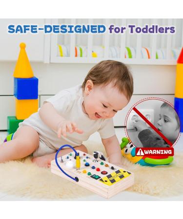 Buy Thedttoy Montessori Busy Board Educational Sensory Toys for Toddlers 1-3 Years | LED Wooden Activity Board - Perfect Christmas Gift! - Buy Online on GoSupps.com