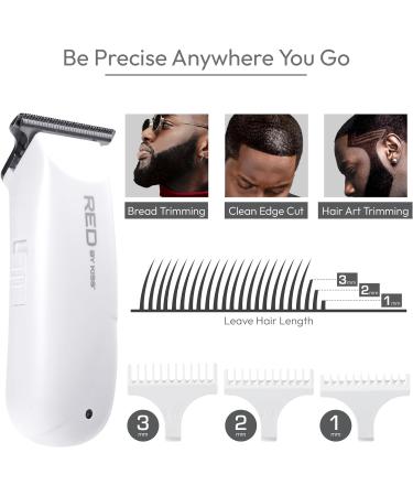 Red by Kiss Hair Clipper Mini Cordless Hair Trimmer Long Lasting Hair Cutting Kit USB-C Rechargeable Haircut Beard Trimming Clippers for Men Women Kids Portable Grooming Kit (White) - Buy Online on GoSupps.com