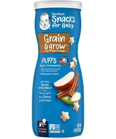 Gerber Puffs Cereal Snack 8+ Months Apple Cinnamon 1.48 oz (42 g)