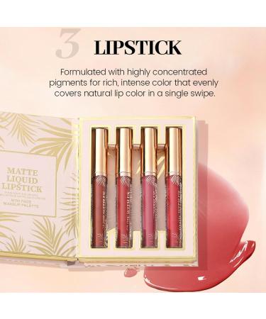 Makeup Palettes | 12 Colors Pearlescent Bookstyle Eyeshadow With 4 Blushers & 4 Lip Gloss - For Women Travel Beauty Party And Party - Buy Online on GoSupps.com