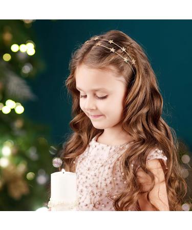 WLLHYF Metal Star Headband Rhinestone Alloy Hairband Decorative Crystal Hair Hoop Gold Sliver Headpiece Hair Accessories for Women Girls Party Bride Bridesmaids (1 gold + 1 slver) - Buy Online on GoSupps.com