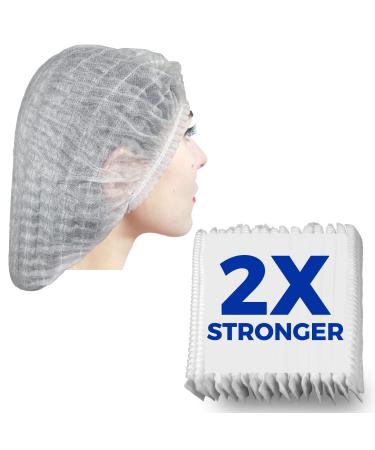 2X Heavy Duty Hair Nets Food Service 100 Pack 21 Disposable Bouffant Caps Hair Nets for Women Work Cooking 100 Count - Buy Online on GoSupps.com
