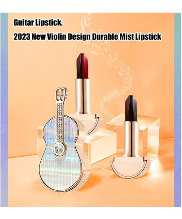  LaoSShu Rainbow Guitar Lipstick 3 Colors in 1 Guitar Shape Lipstick Changing Guitar Shape Matte Velvet Lipstick Long Lasting Moisturizing Gift for Women Girls - Buy Online on GoSupps.com