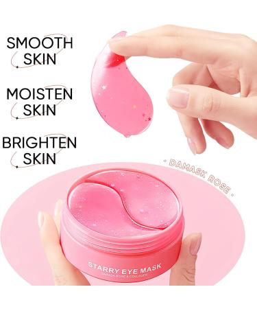 Under Eye Gel Patches for Smooth Skin Starry Eye Mask With Rose and Collagen Hydrating Under Eye Mask for Dark Circles 30 Pairs - Buy Online on GoSupps.com