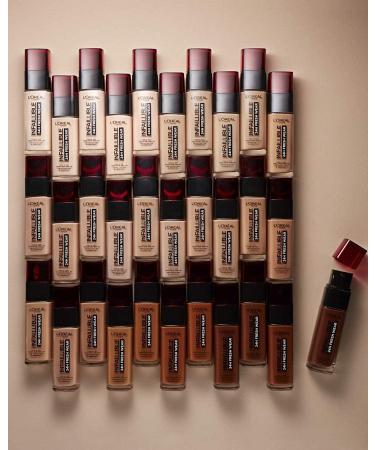 L'Or al Paris Infallible Fluid Foundation 24 Hour Fresh Wear - All Skin Types - 220 Sand Pack of 3 (3 x 30 ml) - Buy Online on GoSupps.com