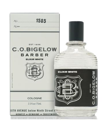 C.O. Bigelow Elixir White Cologne - No. 1585 2.5 fl oz Cologne for Men Modern Fresh Refined Clean Citrus & Peppery Wood Masculine Perfumes for Men