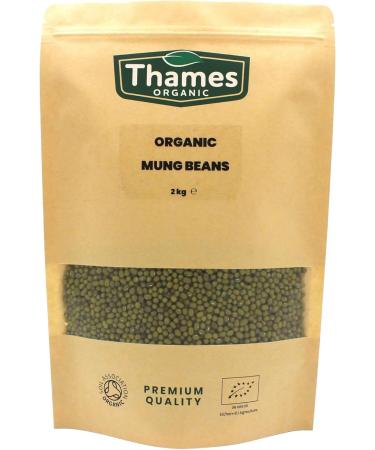 Organic Mung Beans 500g - High Fiber & Protein, Vegan & GMO-Free - Nutritious & Sustainable - Thames Organic - Buy Online on GoSupps.com