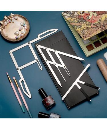ecaqlin 3 Pieces Eyebrow Ruler 3-Point Positioning Ruler Permanent Eyebrow Measuring Tool DIY - Buy Online on GoSupps.com