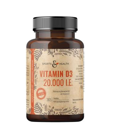 Vitamin D3 20000 Depot - 365 tablets - High-dose vitamin D3 - Vitamin D tablets - Vitamin D 20000 - D3 20000 IU