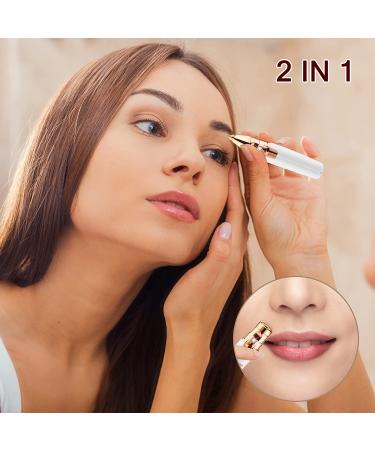 YOGINGO 2 in 1 Rechargeable Eyebrow Trimmer & Hair Removal Tool with LED Light - Painless Precision for Women's Face, Lips, Nose, Body, Arms - Buy Online on GoSupps.com