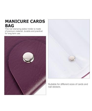 Buy Lurrose Portable Nail Art Stamp Holder - 2-Piece Violet Plates Organizer for Easy Storage & Travel - Buy Online on GoSupps.com