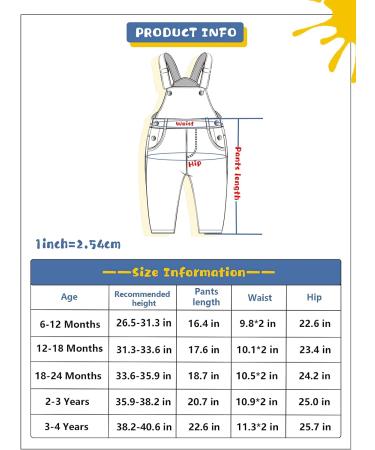 KIDSCOOL SPACE Baby & Little Boys/Girls Blue Denim Overalls 12-18 Months - Ripped & Soft, Water Washed - Style 2081 - Buy Online on GoSupps.com