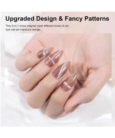 Goiern 5 in 1 Nail Magnet Tool - Magnetic Pencil for Cat Eye Gel & Nail Art | DIY Magic 3D Magnet Stick Set - Buy Online on GoSupps.com