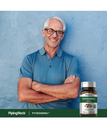 Piping Rock Pycnogenol 50mg | 60 Capsules | Non-GMO & Gluten-Free Supplement - Buy Online on GoSupps.com