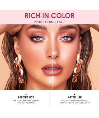  Raxove Powder Blush Palette 4 Colors Waterproof Shiny Shimmer Makeup Palette Face Makeup Palette Shining Natural Face Highlighter for Women and Girls Raxove - Buy Online on GoSupps.com