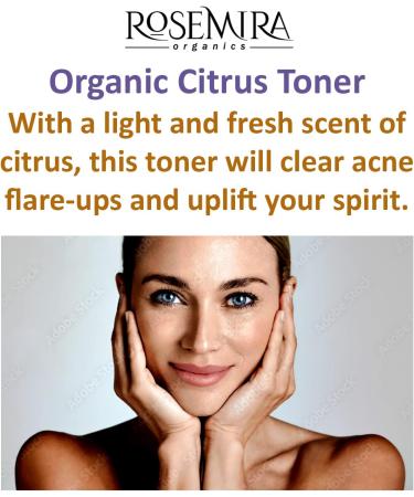 Organic Citrus Facial Toner Spray - for Aging and Sensitive Skin - Alcohol Free - 1 Month Supply - 1.7 OZ Made in USA - Buy Online on GoSupps.com