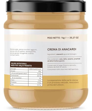 ZIG - Organic cashew cream - Single ingredient 100% cashew nuts 1 kg - Buy Online on GoSupps.com