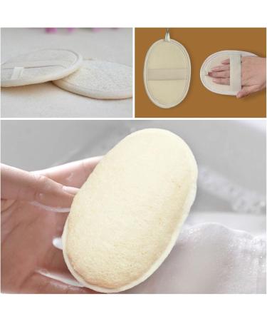 3 Pieces Natural Luffa Sponge Set - Loofah Body Brush for Deep Skin Cleaning | Spa Shower Essential for Women & Men - Buy Online on GoSupps.com