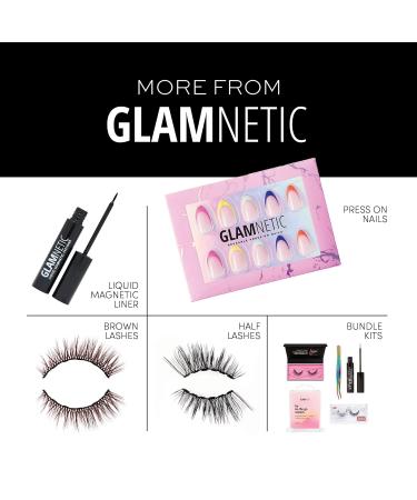 Glamnetic Wild Card Press On Nails - Short Pointed Almond Shape | Mess-Free Brush On Nail Glue | 24 Nails Set - Buy Online on GoSupps.com