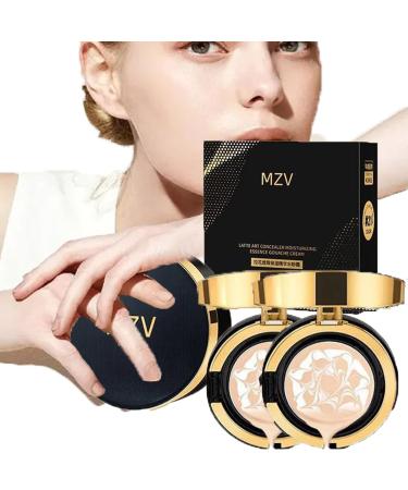 1/2/3/4PCS MZV Air Cushion BB Cream Waterproof Foundation Water Bead Tricolor Latte Concealer Cushion - Heykomi Makeup Concealer Moisturizing Air Cushion CC Cream Long-Lasting (2PCS Natural Color)