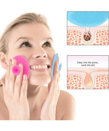 Silicone Face Scrubbers Exfoliator Cleanser Cleansing Brush Pad Men Women Value 3Pack Dry Skin Scrub Scrubby Pore Blackhead Removing Exfoliating-Unique For Girl Sister Best Friend (3 Pack Blue & Pink & Yellow) 3 Pack Mixed Color - Buy Online on GoSupps.com
