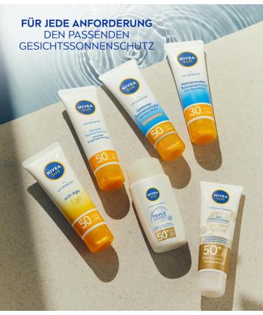 Buy Nivea Sun UV Face Anti-Age Sunscreen Q10 SPF 50 - Moisturizing Anti-Wrinkle Protection (4 Pack) | UVA/UVB Defense 70g - Buy Online on GoSupps.com