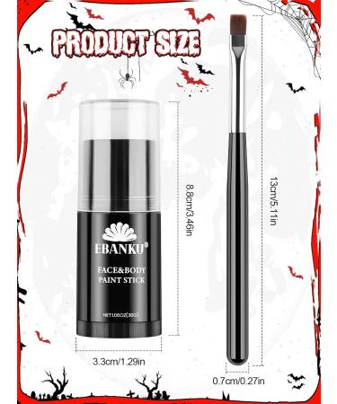EBANKU Face Body Paint Stick - 4 Colors Oil for Sports Skeleton Joker & Mime Makeup | SFX Cosplay Costume Party Essentials - Buy Online on GoSupps.com