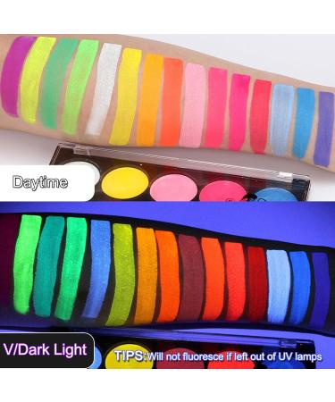 UV Black Light Face Paint - Glow in the Dark Body Paint for Parties Clubs and Cosplay - Multicolor Makeup - Buy Online on GoSupps.com