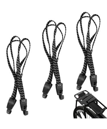 Aohcae bicycle clamping belt luggage rack 3 pieces of tension belts luggage rack bike bicycle clamping belt adjustable for luggage motorcycle and bike. (70cm)
