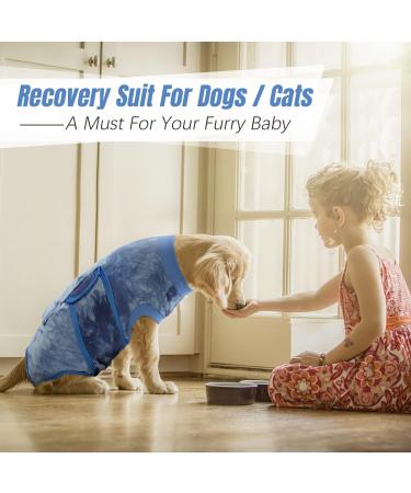Kuoser Postoperative Dog Recovery Suit | Wound Protection & E-Collar Alternative | Soft Breathable Anti-Lick Puppy Shirt - XL Blue - Buy Online on GoSupps.com