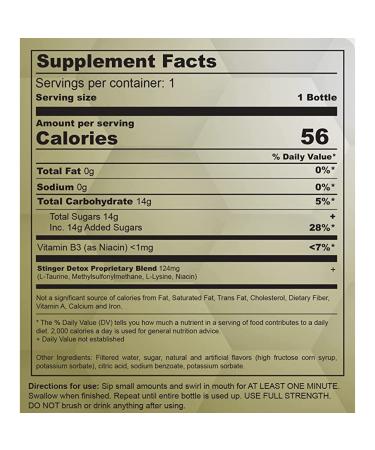 Stinger Detox Mouthwash 2oz - Powerful Oral Cleanser (1 Pack) - Buy Online on GoSupps.com