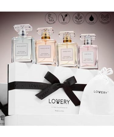 Valentines Gifts for Women Perfume for Women Women's Perfume Gift Set - 4pc Sampler With Vanilla Musk Amber Noir Blue Lagoon & Mary Rose Fragrances - Large Bottle of Floral Parfum Made in France White Set - Buy Online on GoSupps.com