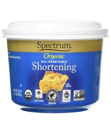 Spectrum Shortening, 100% Vegetable, Organic, 24 oz