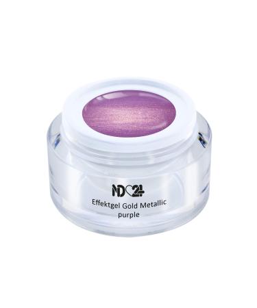 Uv Led Effect Gel Gold Metallic Purple - Purple - Studio Quality - Made In Germany - 5ml