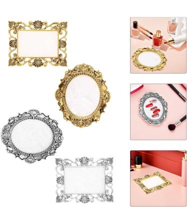  DEARMAMY 4 Piece Vintage Manicure Mixing Palette Durable Resin Non-Slip Display Board for Nail Polish Pigment Mixing Portable Versatile for Professional Nail Technicians - Buy Online on GoSupps.com