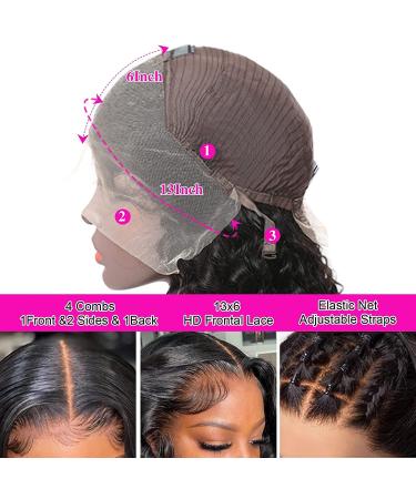 22inch Straight 13x6 Lace Front Wig Human Hair 180% Density Pre Plucked Transparent Lace Frontal Wig for Black Women - Brazilian Virgin Hair, Bleached Knots - Buy Online on GoSupps.com