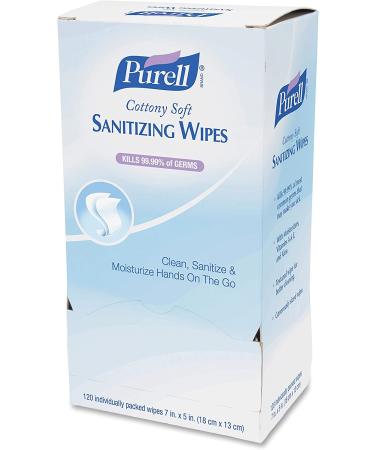 PURELL Cottony Soft Hand Sanitizing Wipes - 120 Individually Wrapped Wipes in Self-Dispensing Display Box - Buy Online on GoSupps.com